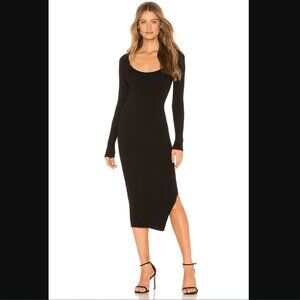 Nessa Sweater Dress L'Academie in Black via Revolve